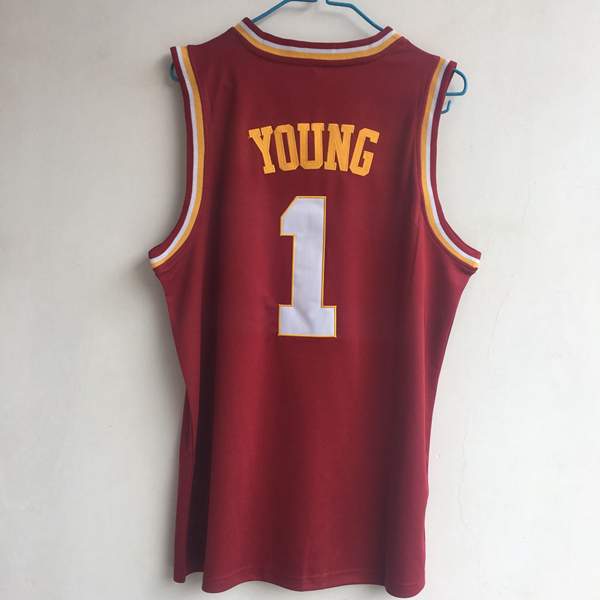 USC Trojans YOUNG #1 Red NCAA Basketball Jersey