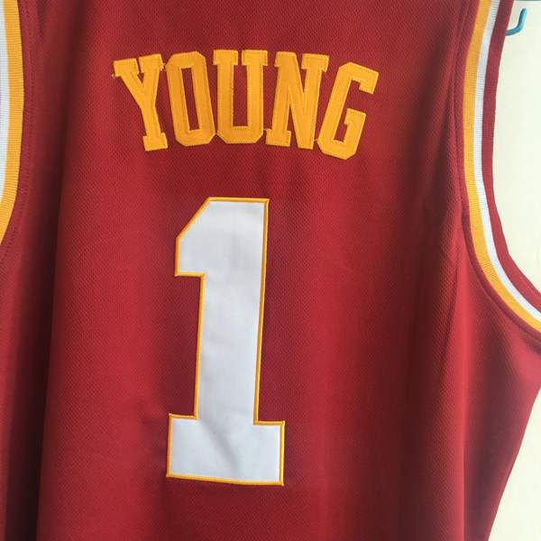 USC Trojans YOUNG #1 Red NCAA Basketball Jersey