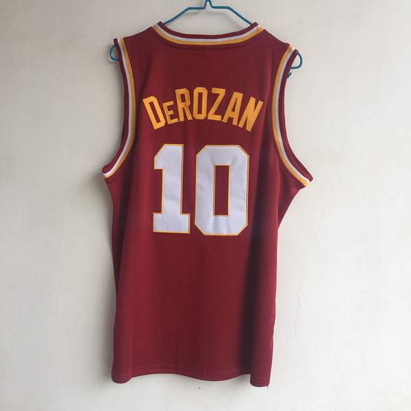 USC Trojans DeROZAN #10 Red NCAA Basketball Jersey