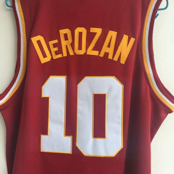 USC Trojans DeROZAN #10 Red NCAA Basketball Jersey