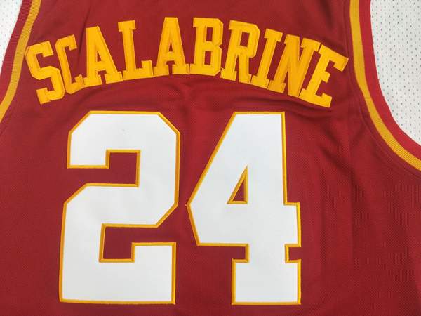 USC Trojans SCALABRINE #24 Red NCAA Basketball Jersey