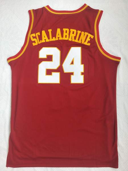 USC Trojans SCALABRINE #24 Red NCAA Basketball Jersey