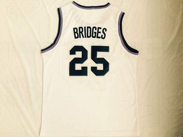 Villanova Wildcats BRIDGES #25 White NCAA Basketball Jersey