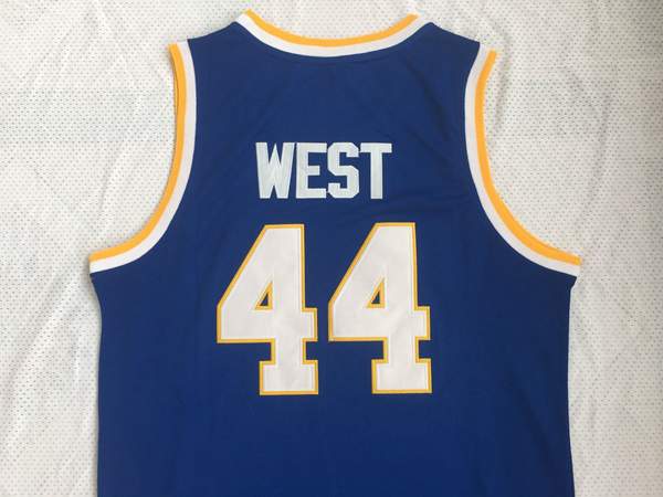 Virginia Cavaliers WEST #44 Blue NCAA Basketball Jersey