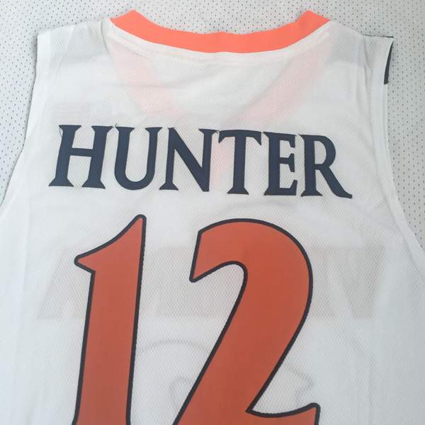 Virginia Cavaliers HUNTER #12 White NCAA Basketball Jersey