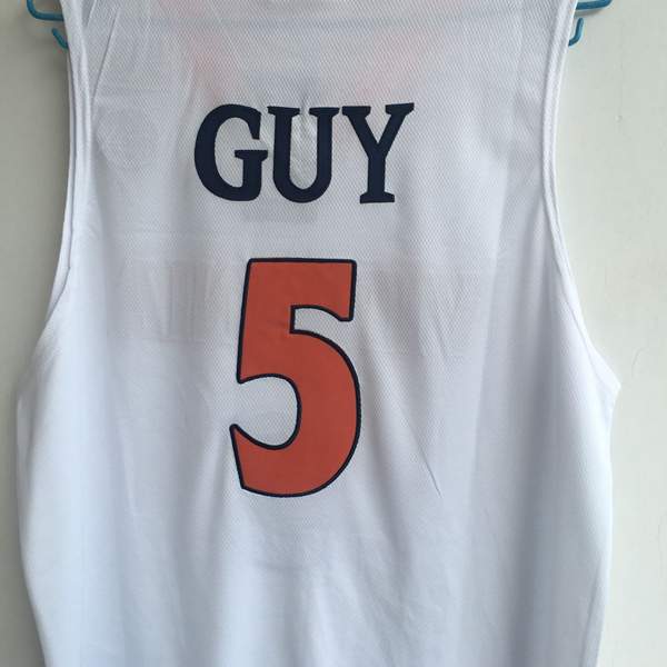 Virginia Cavaliers GUY #5 White NCAA Basketball Jersey