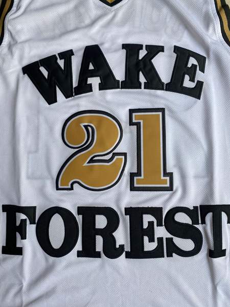 Wake Forest Demon Deacons DUNCAN #21 White NCAA Basketball Jersey