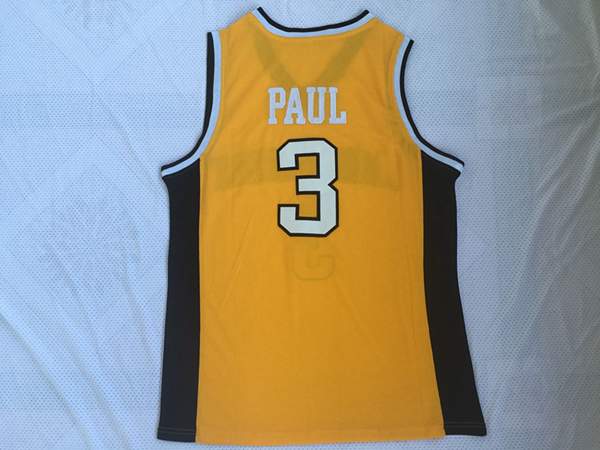 Wake Forest Demon Deacons PAUL #3 Yellow NCAA Basketball Jersey