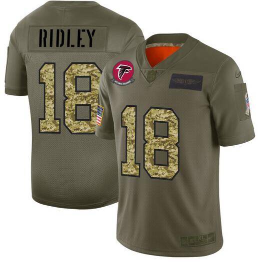 Atlanta Falcons Olive Salute To Service NFL Jersey 03