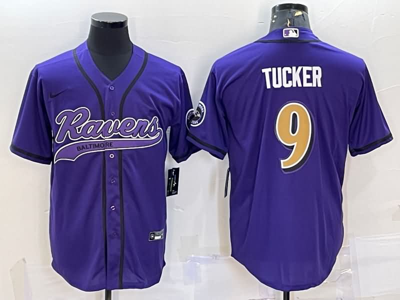 Baltimore Ravens Purple MLB&NFL Jersey 02