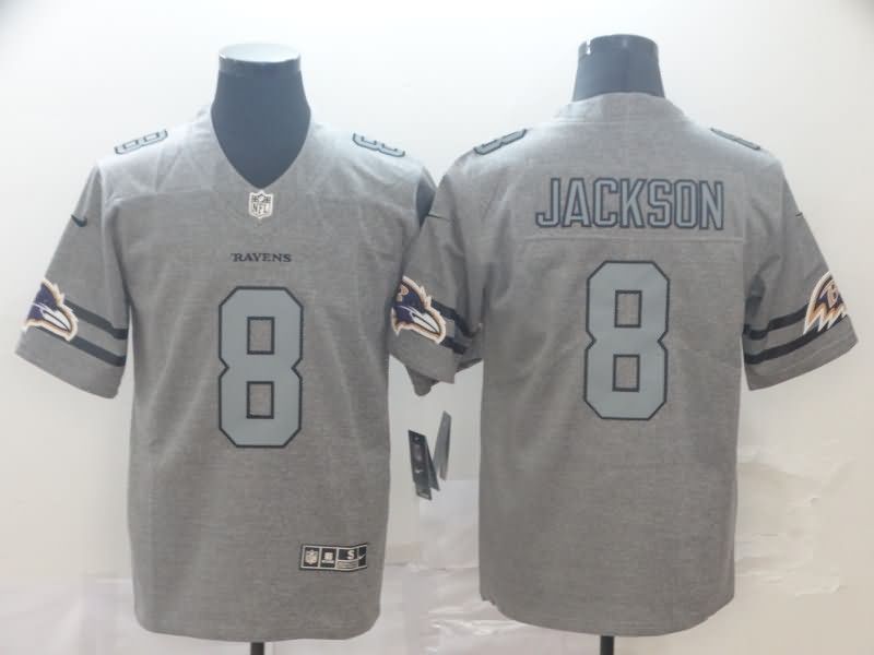 Baltimore Ravens Grey Retro NFL Jersey