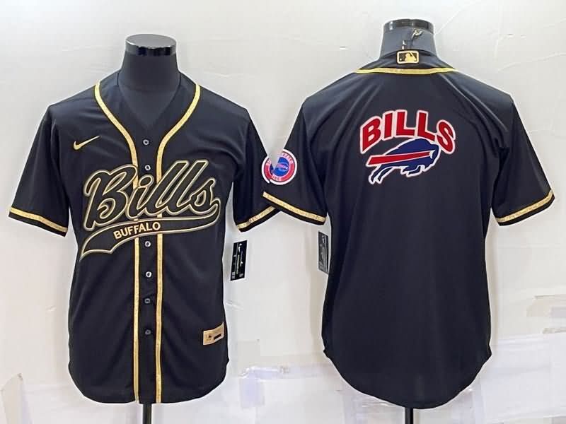 Buffalo Bills Black Gold MLB&NFL Jersey