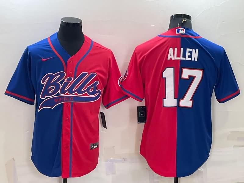 Buffalo Bills Blue Red MLB&NFL Jersey