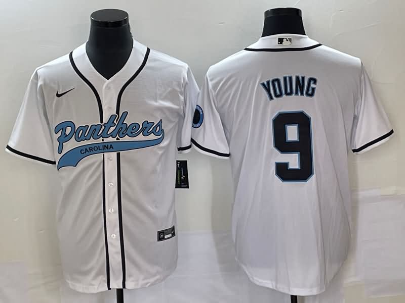 Carolina Panthers White MLB&NFL Jersey