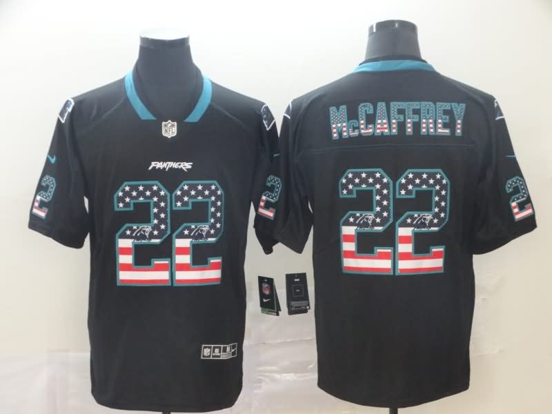 Carolina Panthers Black USA Flag NFL Jersey