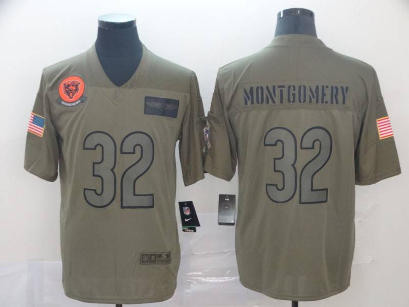 Chicago Bears Olive Salute To Service NFL Jersey 02