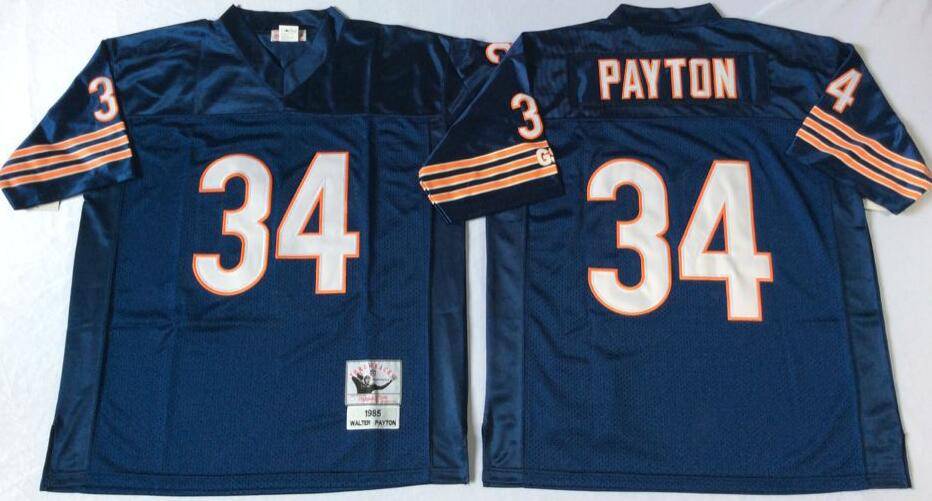 Chicago Bears Dark Blue Retro NFL Jersey