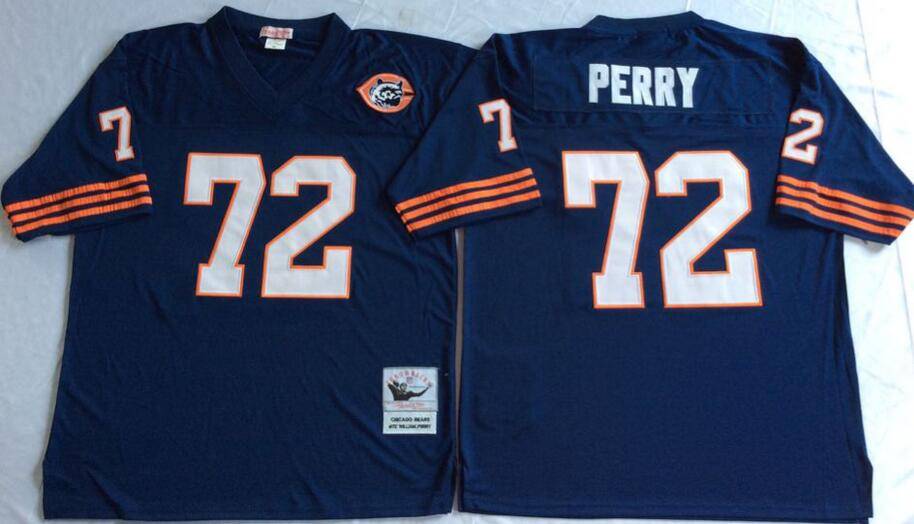 Chicago Bears Dark Blue Retro NFL Jersey 02