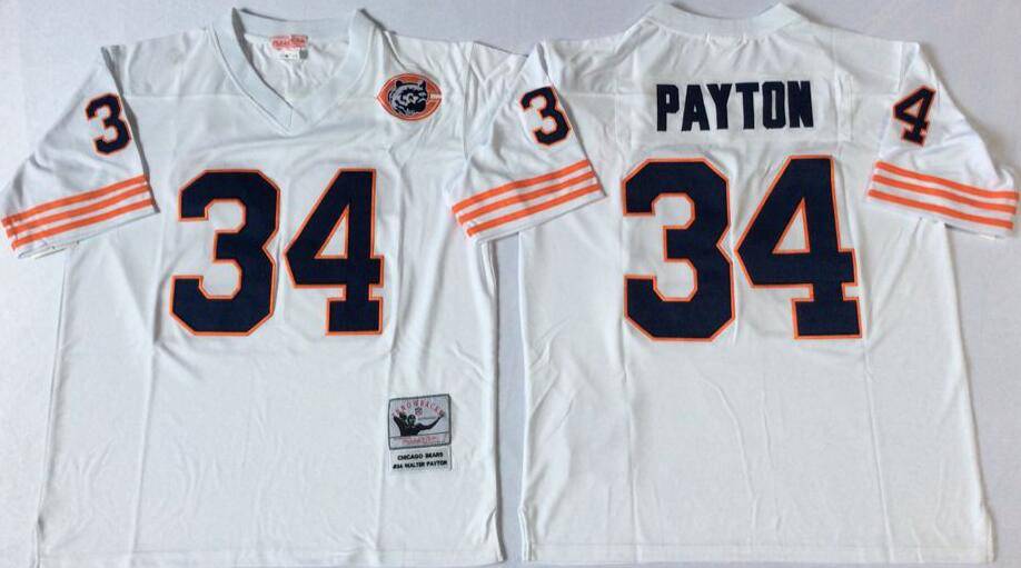 Chicago Bears White Retro NFL Jersey