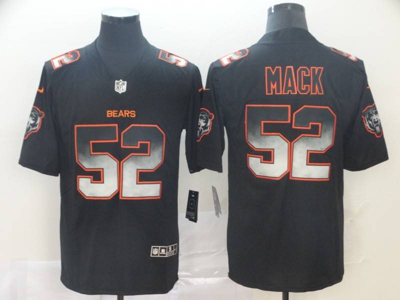 Chicago Bears Black Smoke Fashion NFL Jersey