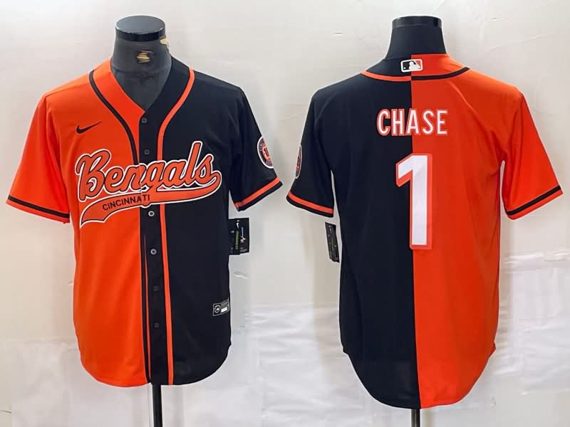 Cincinnati Bengals Orange Black MLB&NFL Jersey