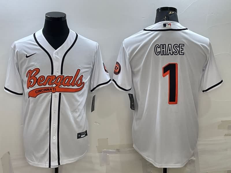 Cincinnati Bengals White MLB&NFL Jersey