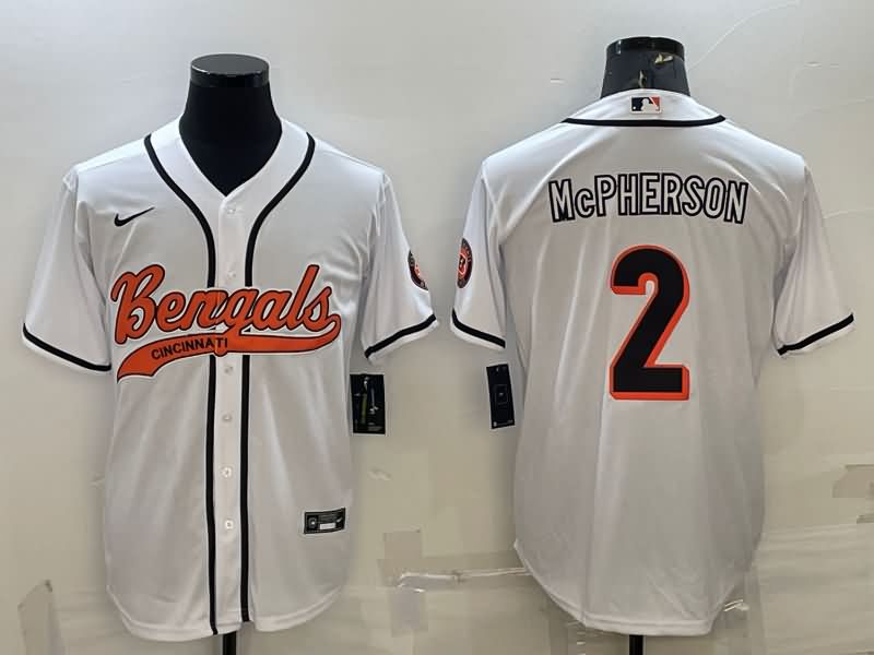 Cincinnati Bengals White MLB&NFL Jersey