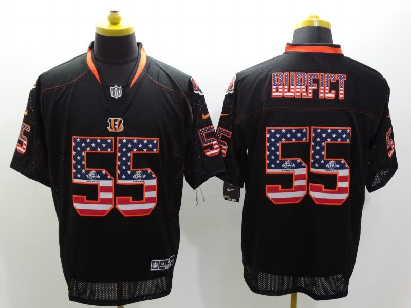 Cincinnati Bengals Black USA Flag NFL Jersey