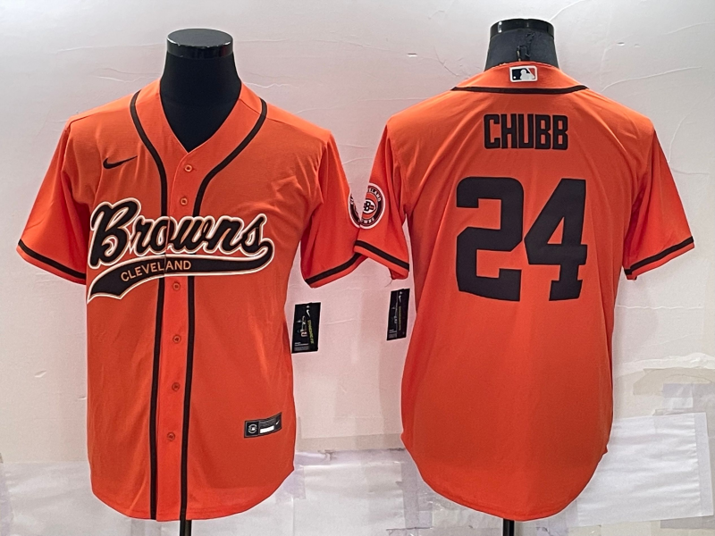 Cleveland Browns Orange MLB&NFL Jersey