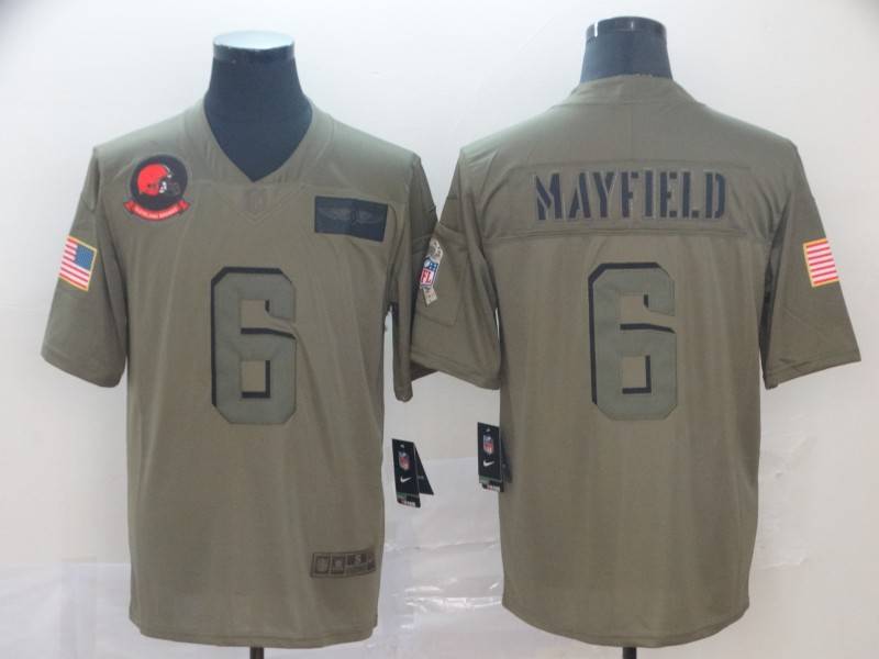 Cleveland Browns Olive Salute To Service NFL Jersey