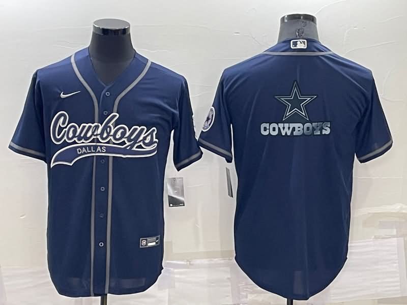 Dallas Cowboys Dark Blue MLB&NFL Jersey