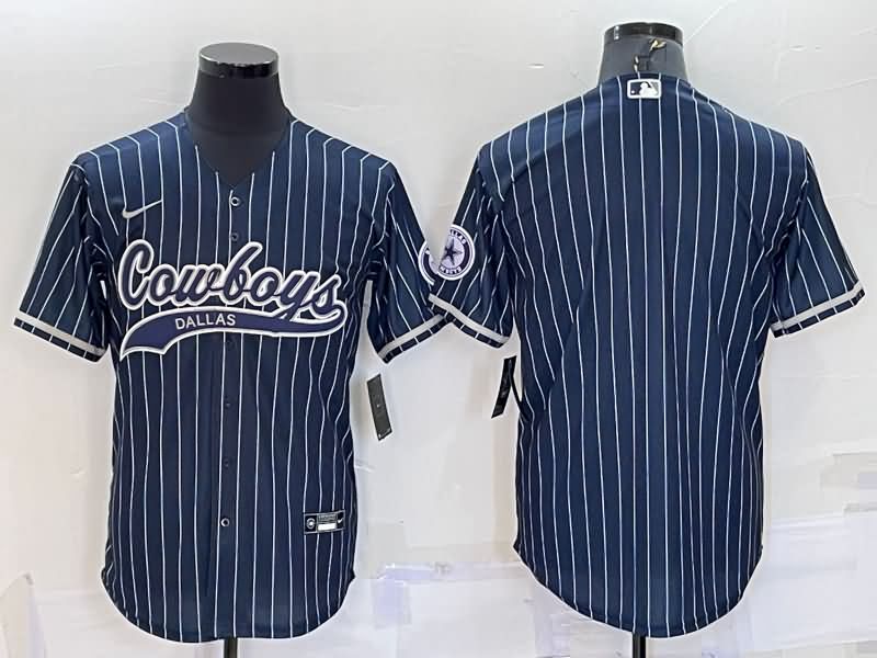 Dallas Cowboys Dark Blue MLB&NFL Jersey 02