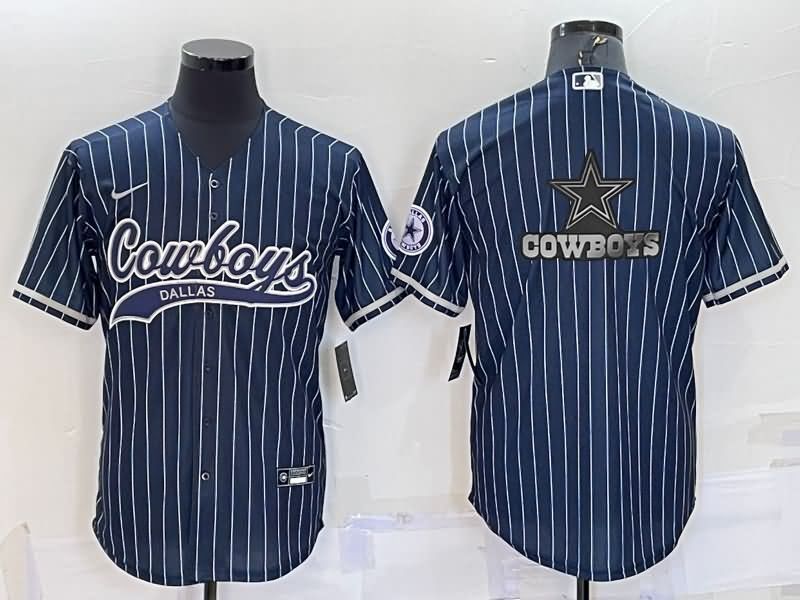 Dallas Cowboys Dark Blue MLB&NFL Jersey 02