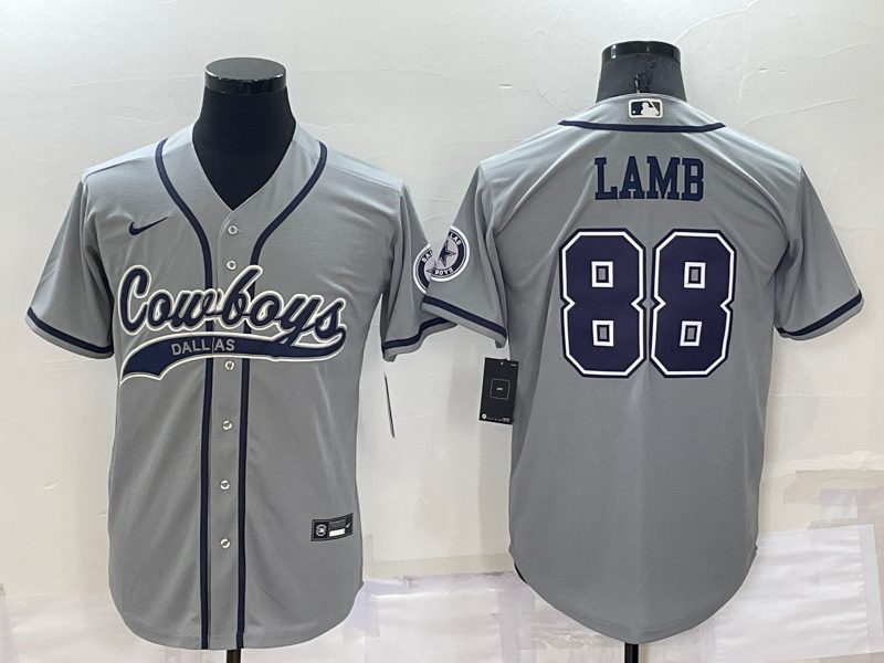 Dallas Cowboys Grey MLB&NFL Jersey