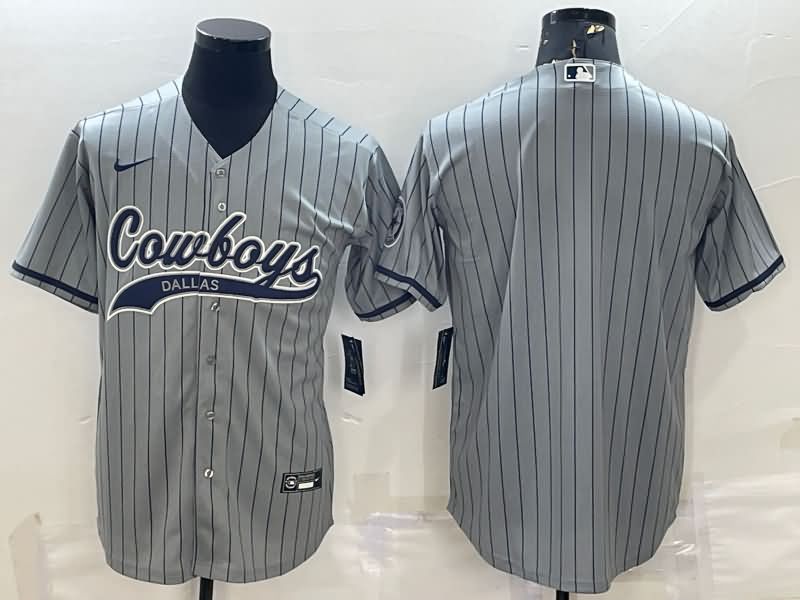 Dallas Cowboys Grey MLB&NFL Jersey 02