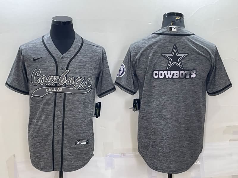 Dallas Cowboys Grey MLB&NFL Jersey 03