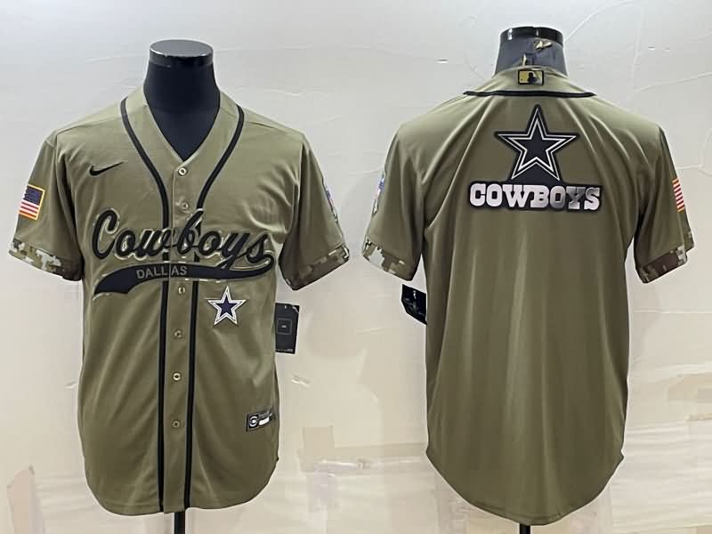 Dallas Cowboys Olive Salute To Service MLB&NFL Jersey