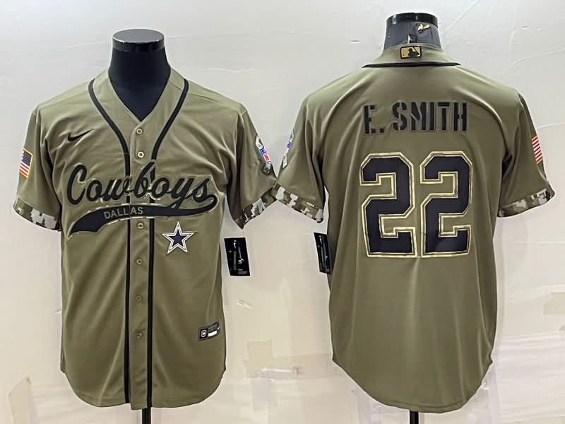 Dallas Cowboys Olive Salute To Service MLB&NFL Jersey