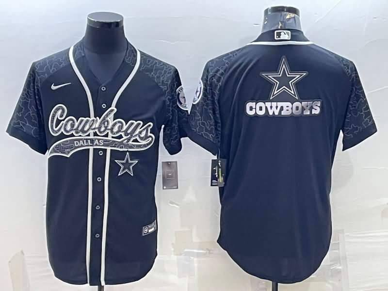 Dallas Cowboys Black RFLCTV MLB&NFL Jersey