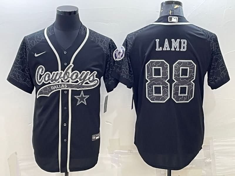 Dallas Cowboys Black RFLCTV MLB&NFL Jersey