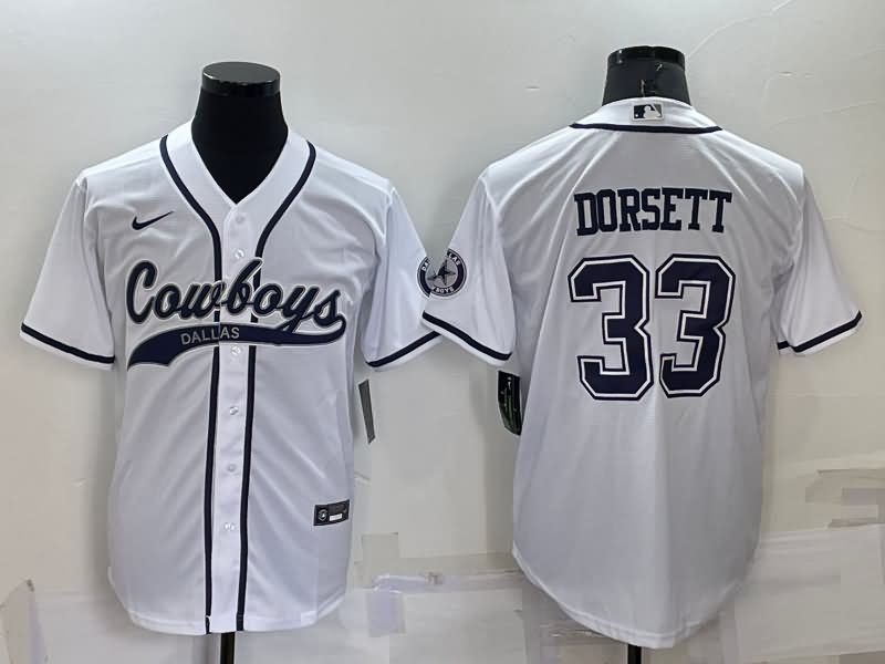 Dallas Cowboys White MLB&NFL Jersey