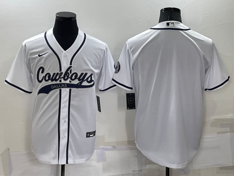 Dallas Cowboys White MLB&NFL Jersey 02