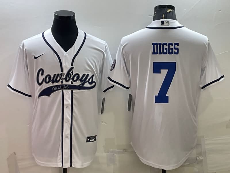 Dallas Cowboys White MLB&NFL Jersey 02