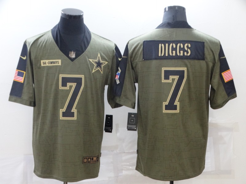 Dallas Cowboys Olive Salute To Service NFL Jersey