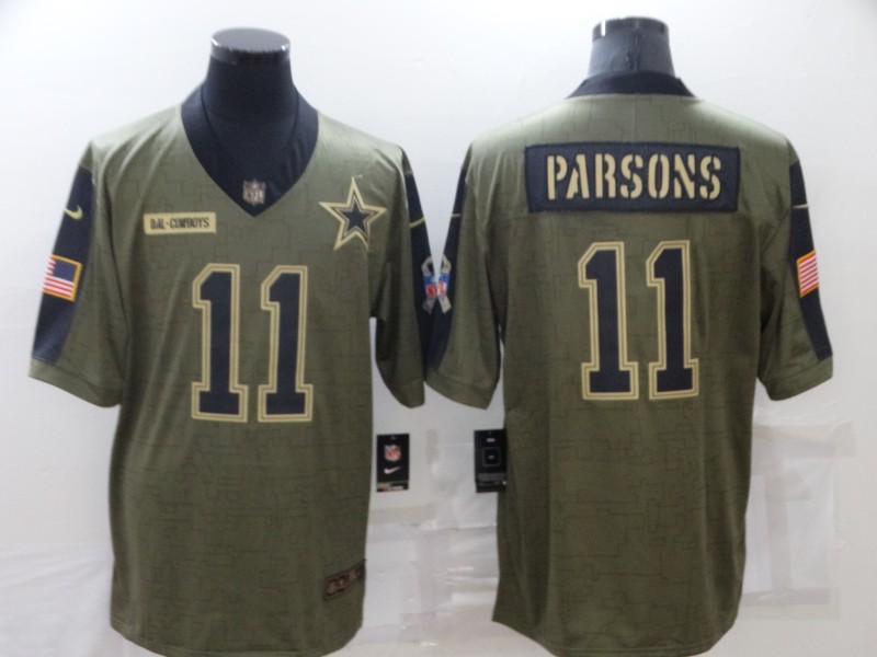 Dallas Cowboys Olive Salute To Service NFL Jersey