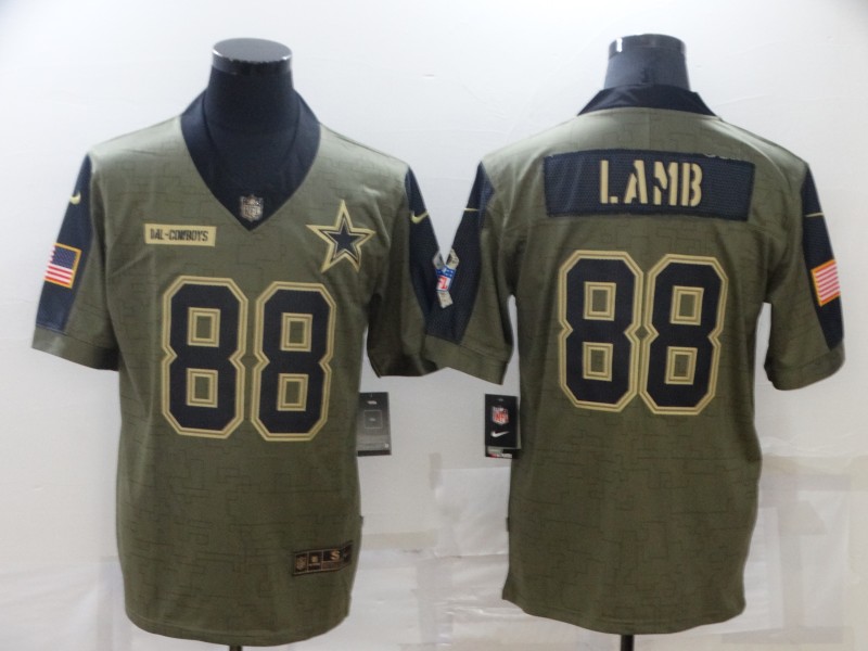 Dallas Cowboys Olive Salute To Service NFL Jersey