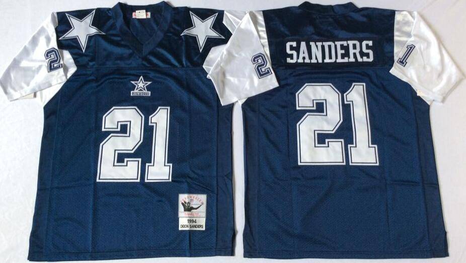 Dallas Cowboys Dark Blue Retro NFL Jersey 02