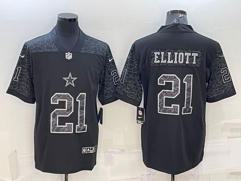 Dallas Cowboys Black RFLCTV NFL Jersey