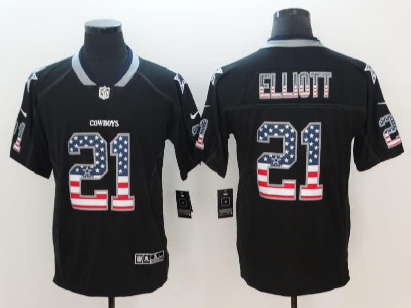 Dallas Cowboys Black USA Flag NFL Jersey 04