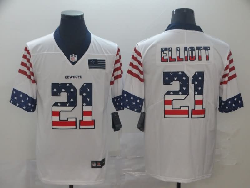 Dallas Cowboys White USA Flag NFL Jersey